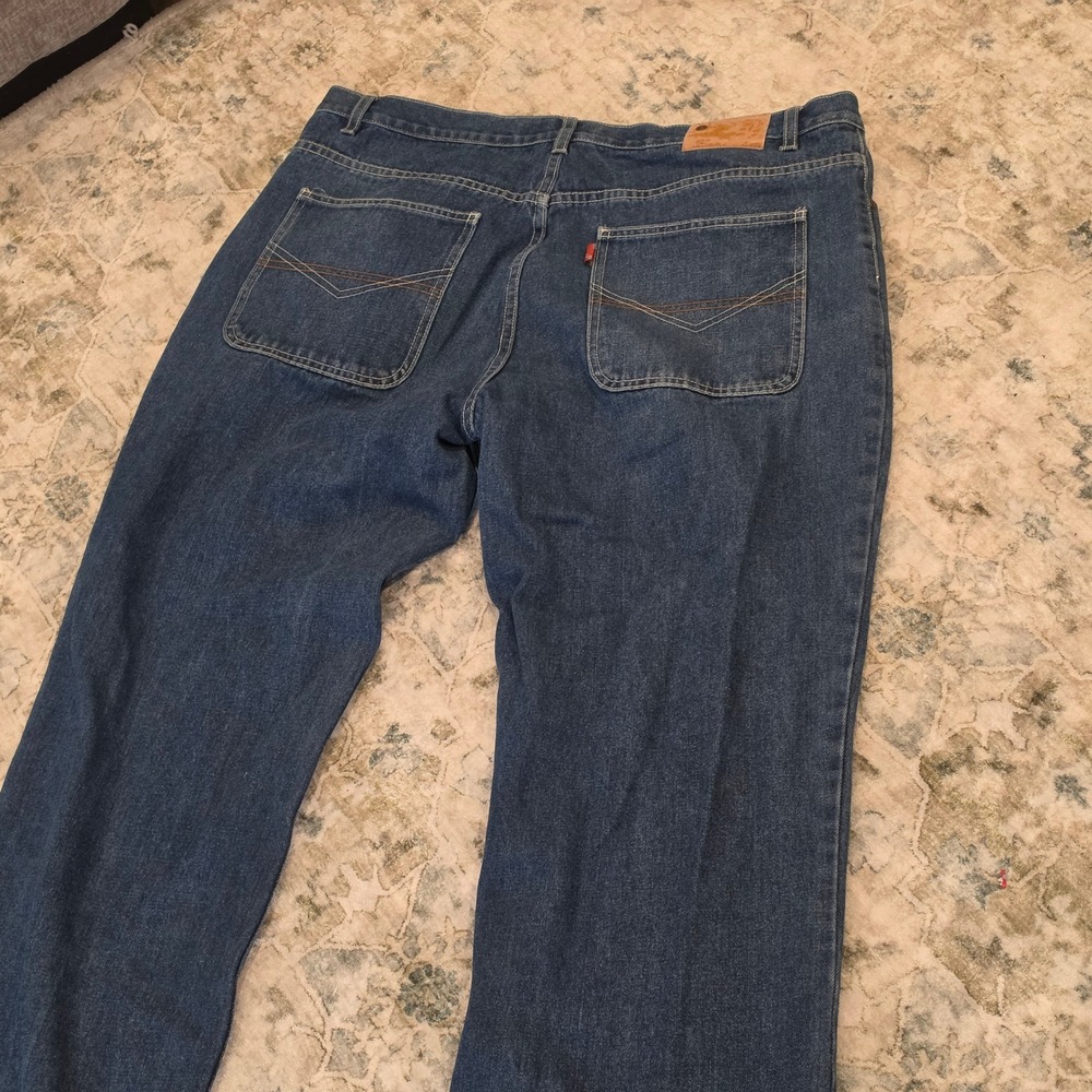 Chams Jeans Company Men Straight Leg Blue Denim Pants Size 40 Medium Wash Cotton